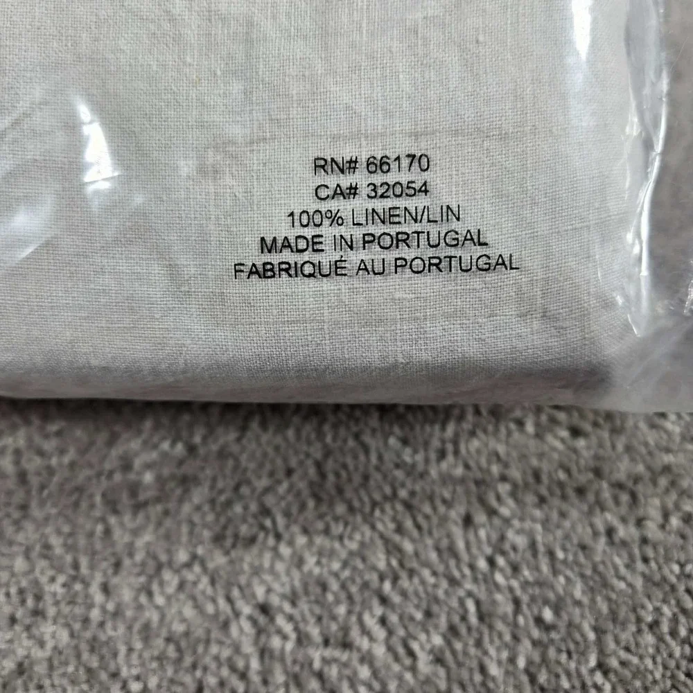 Anthropologie Izzy Duvet Cover Neutral Linen Full/Queen Bedding Beige